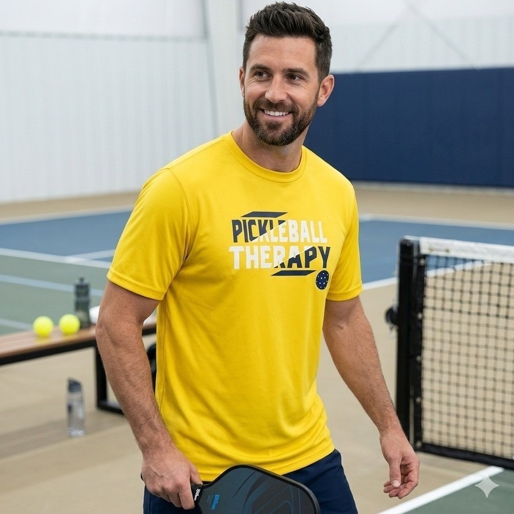 Wilson Pickle Ball Therapy Shirt Mens Tennis Badminton Volleyball Sports Size L?